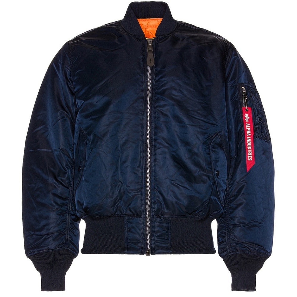 Alpha Industries MA-1 Slim Fit Bomber in Replica Blue NWOT